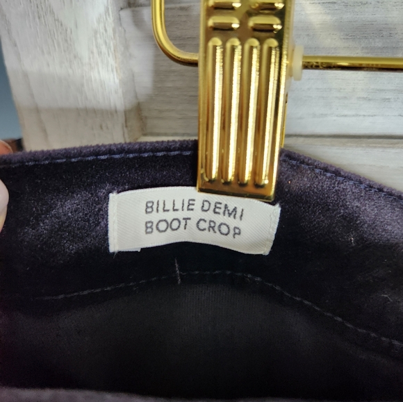J crew black velvet Billie Demi Boot Crop pants size 29/8 - Picture 6 of 8